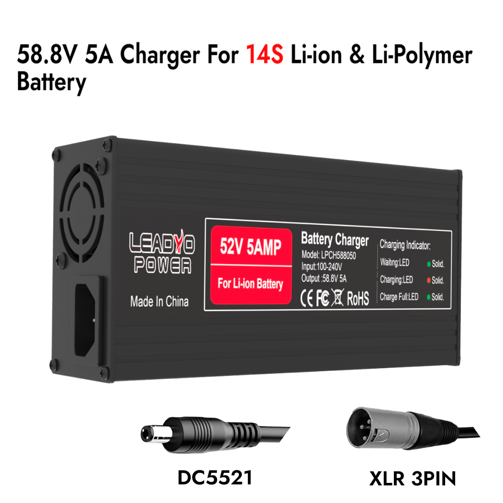 84V 20A Smart Charger - شاحن بطارية ليثيوم 54.6 فولت 58.8