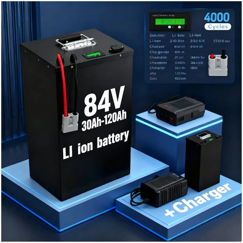 72V 40Ah Lifepo4 Battery Pack - بطارية ليثيوم أيون 84 فولت 50