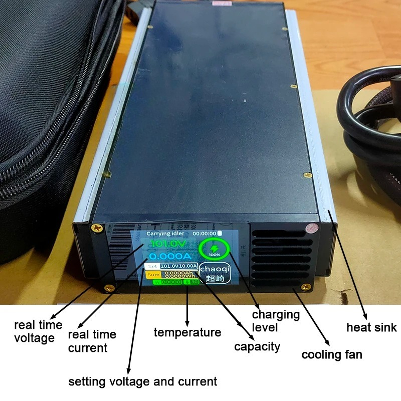 شاحن بطارية ليثيوم ذكي قابل لض - مراجعة 84V 20A Smart Charger وسعره