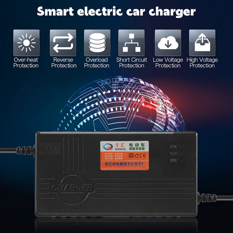 T82C Hot Sale-72V 20AH شاحن بط - مراجعة 84V 20A Smart Charger وسعره