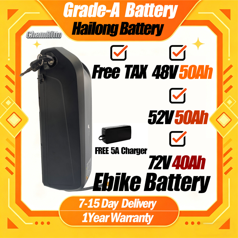 بطارية دراجة كهربائية 48 فولت  - مراجعة 72V 50Ah 21700 Lithium Battery وسعره