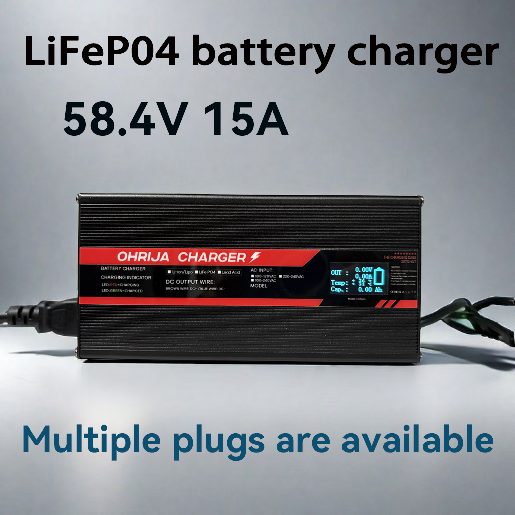 شاحن OHRIJA 58.4 فولت 15 أمبير - مراجعة 84V 20A Smart Charger وسعره